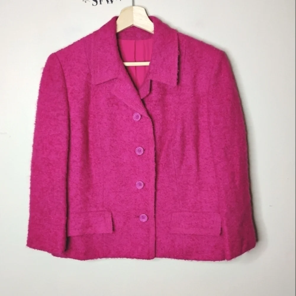 Towncliffe Vintage Hand Tailored Pink Blazer Union Made - Picture 2 of 9